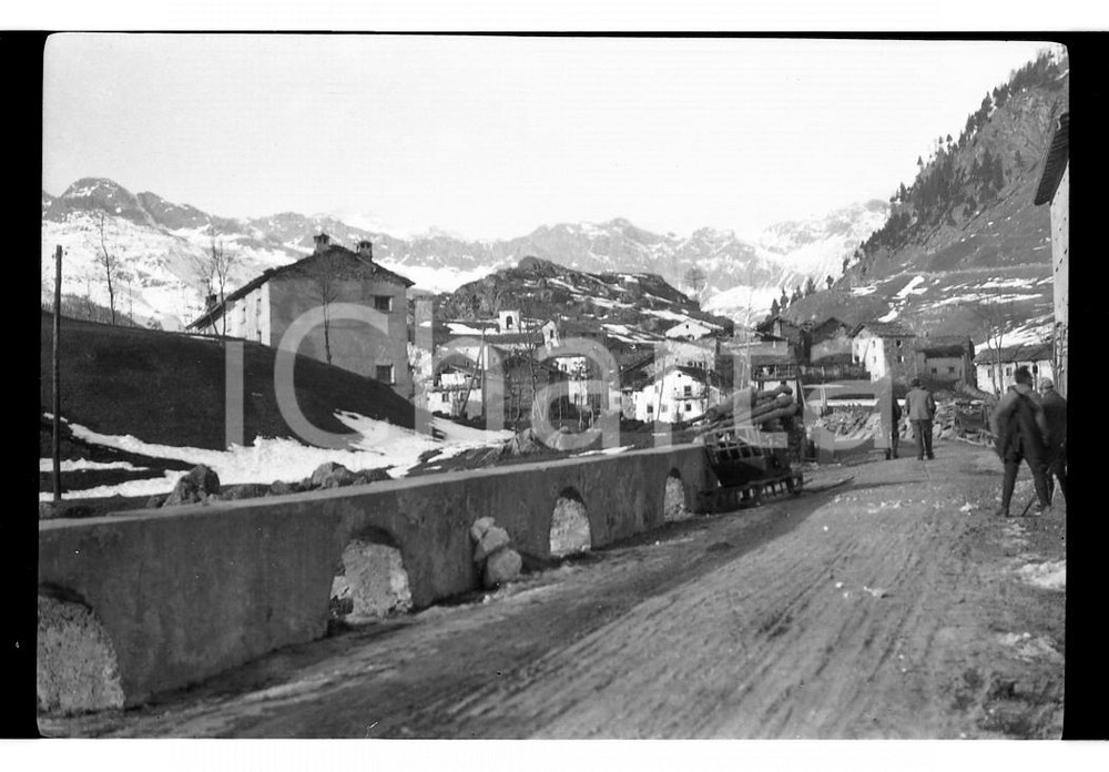 Fotografia d epoca originale 1921 PIANAZZO MADESIMO SO Scorcio panoramico 4 NEGATIVO ORIGINALE 1
