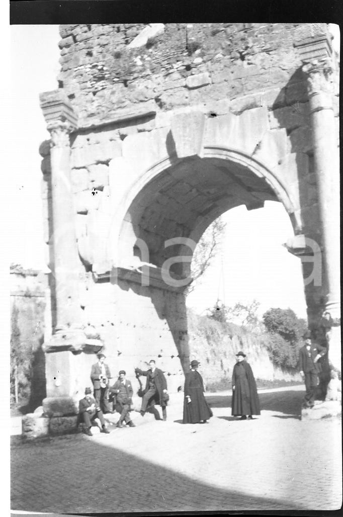 Fotografia d epoca originale 6x9cm NEGATIVO ORIGINALE  1921 ROMA Arco di Druso sulla via Appia Antica 1