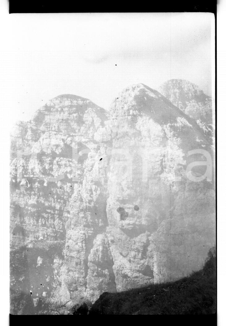 Fotografia d epoca originale 6x9cm NEGATIVO ORIGINALE 1921 MONTE RESEGONE LC Veduta su cresta frastagliata 1