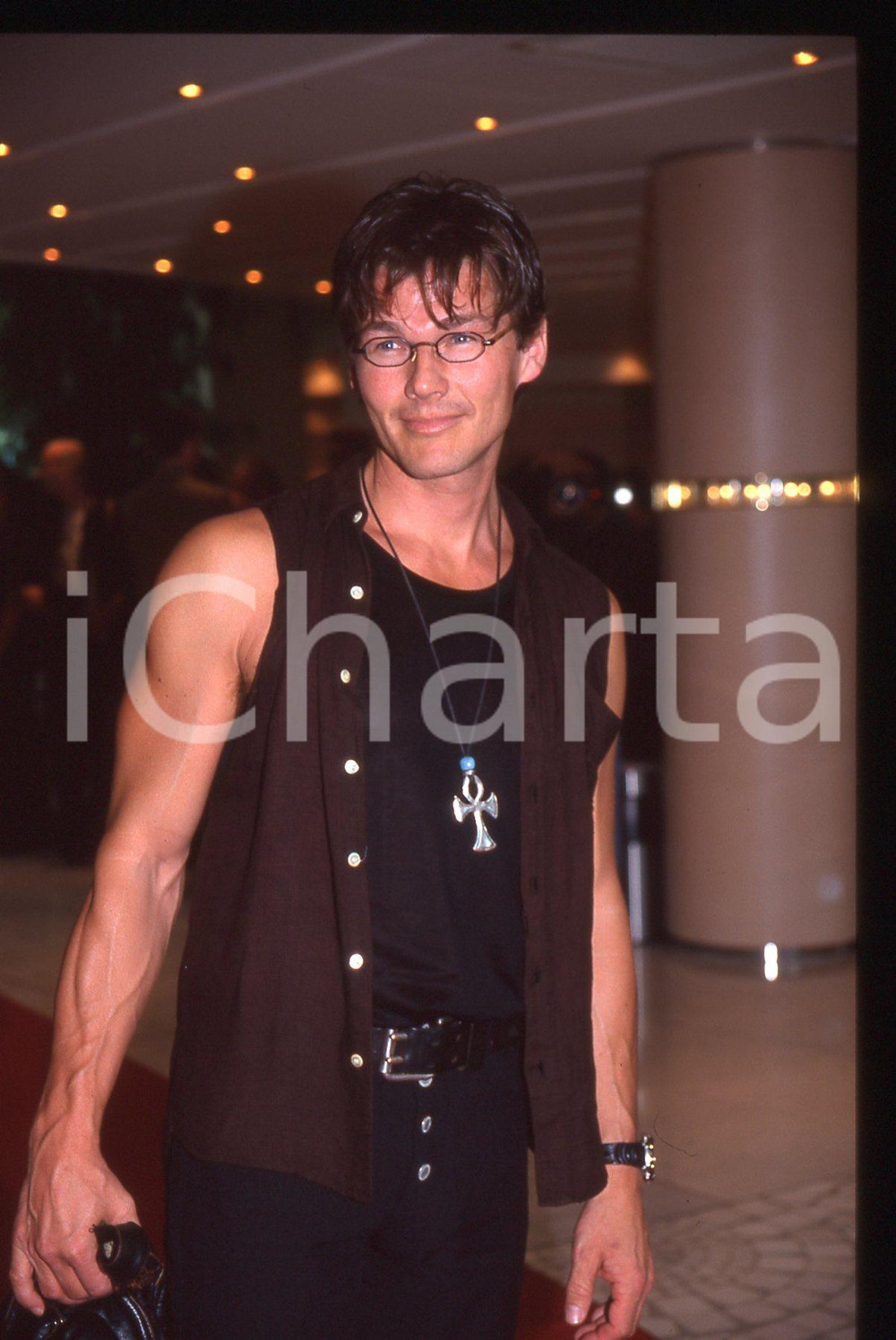 Fotografia d epoca originale 35mm vintage slide 1993 MONTECARLO Morten HARKET degli AHA Ritratto 14 1