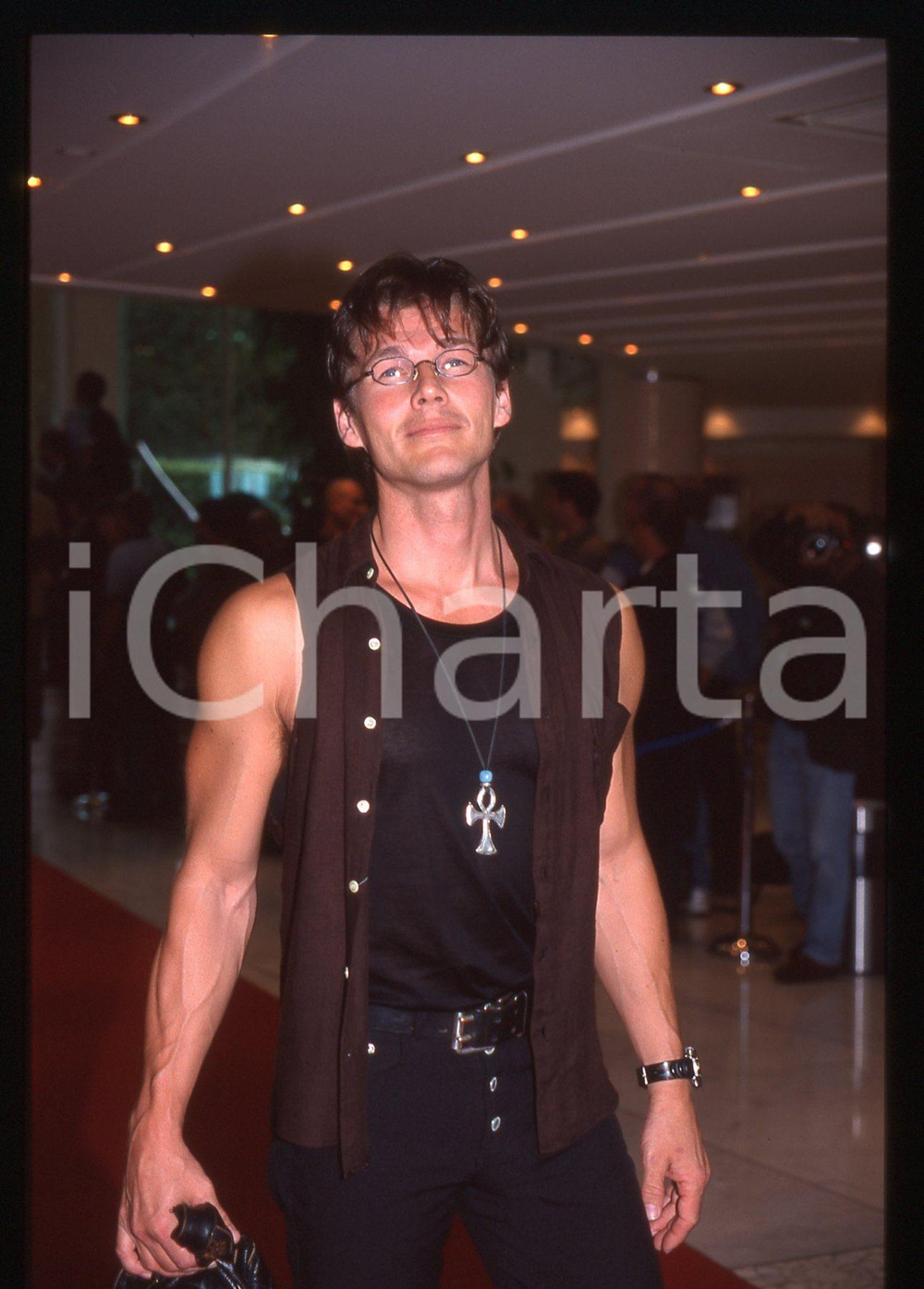 Fotografia d epoca originale 35mm vintage slide 1993 MONTECARLO Morten HARKET degli AHA Ritratto 15 1