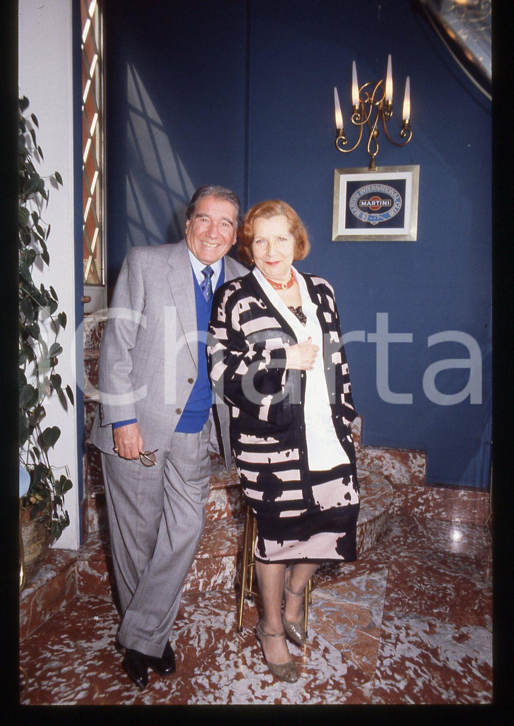 35mm vintage slide* 1990ca MILANO Pietro DE VICO Anna CAMPORI Terrazza Martini 5