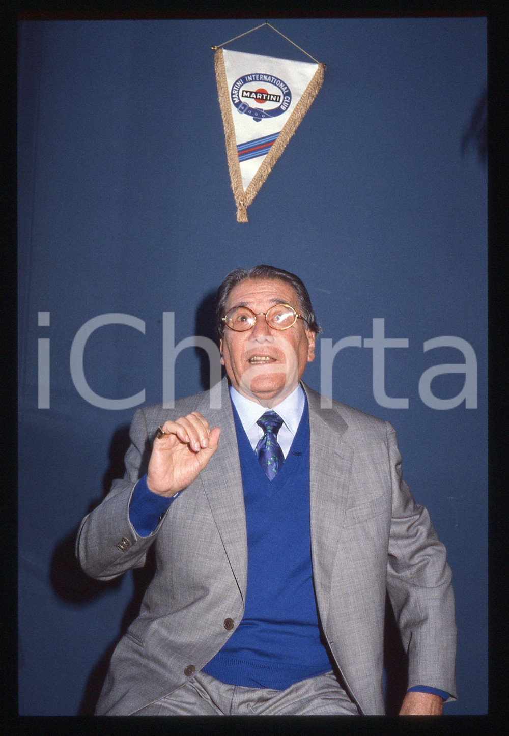 35mm vintage slide* 1990ca MILANO Pietro DE VICO alla Terrazza Martini (2)