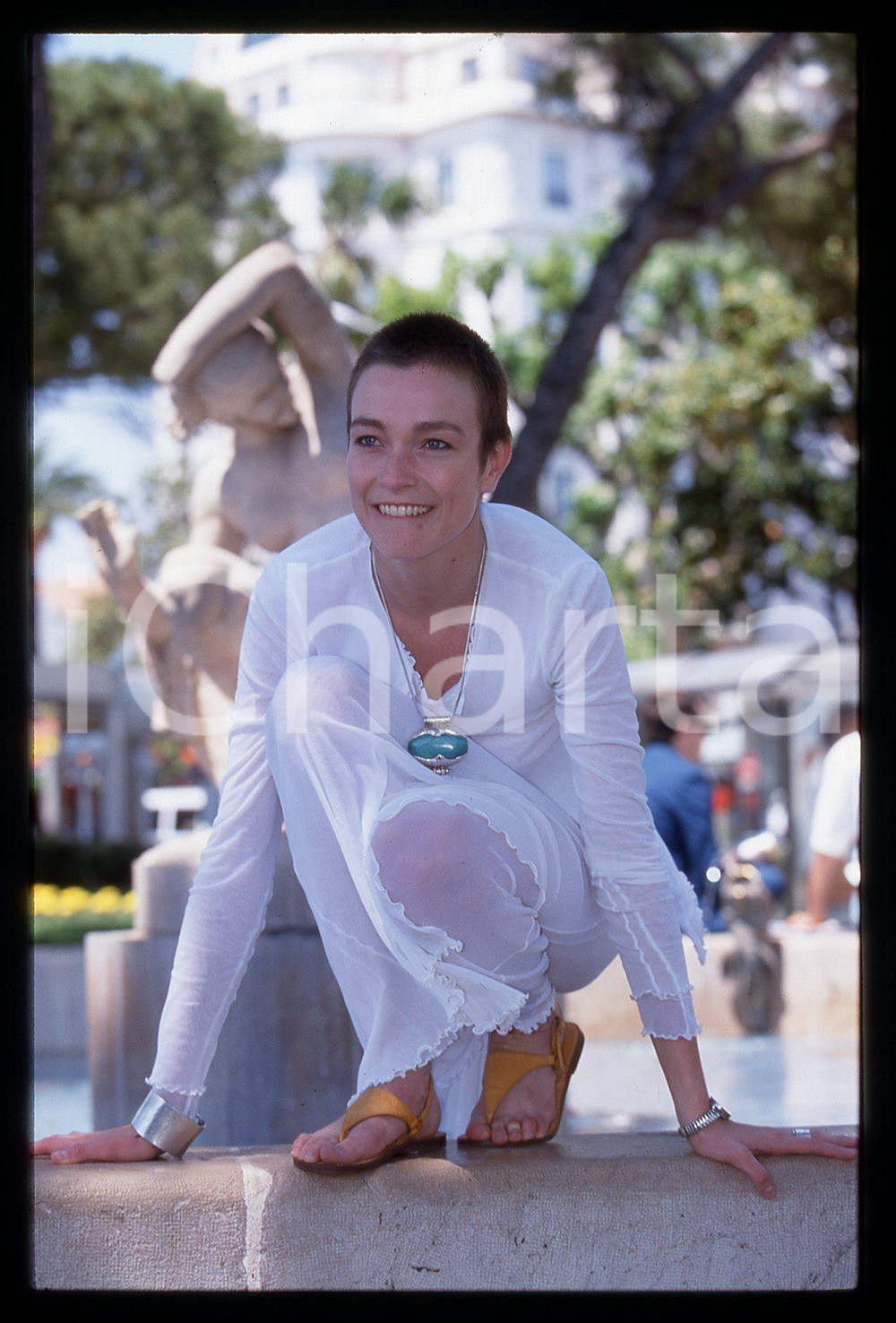 Fotografia d epoca originale 35mm vintage slide 1998 CANNES Stefania ROCCA Ritratto dell attrice 3 1