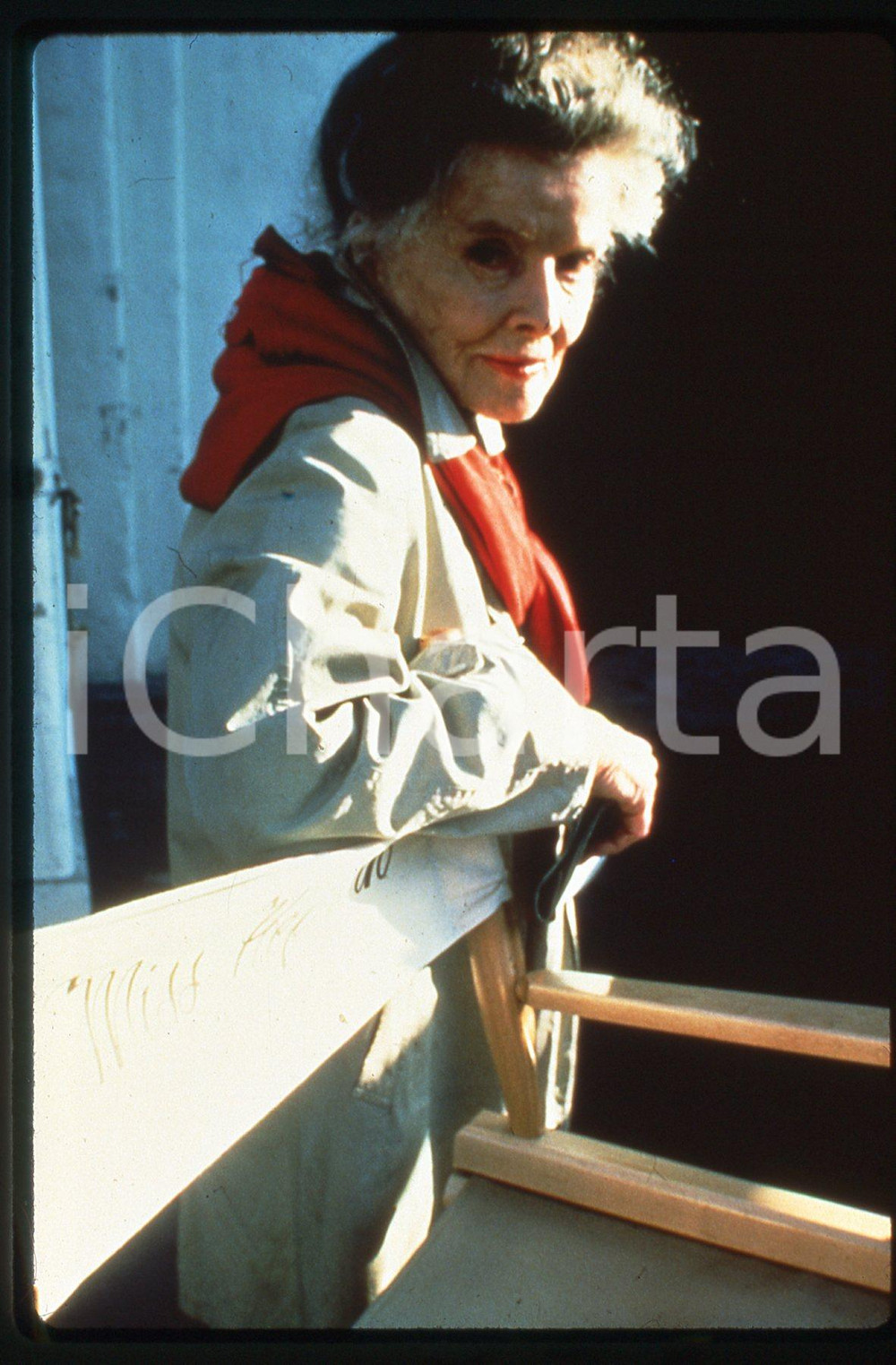 Fotografia d epoca originale 35mm vintage slide 1990ca USA CINEMA Katherine HEPBURN Ritratto dell attrice 7 1