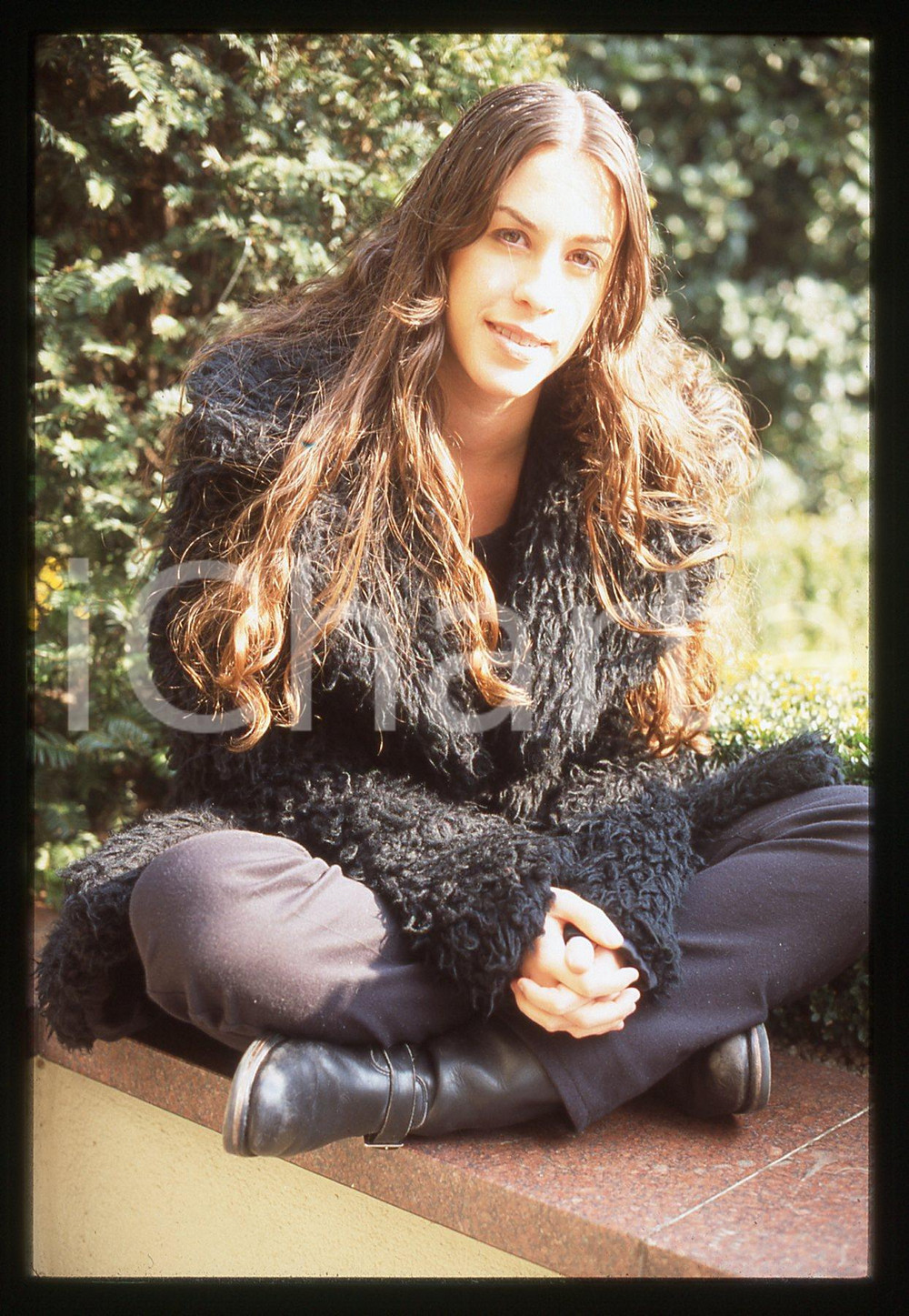 35mm vintage slide* 1990ca MUSICA Alanis MORISSETTE Ritratto della cantante 1