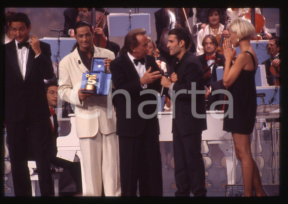 35mm vintage slide* 1994 CANALE 5 - FIORELLO Mike BONGIORNO Sal DA VINCI (3)