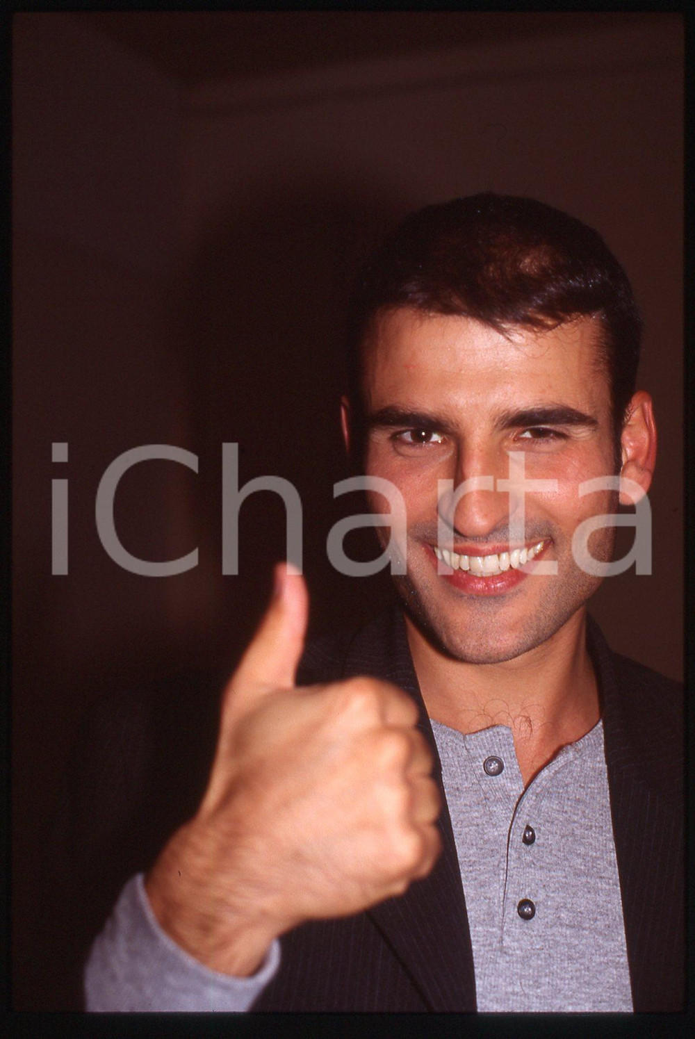 35mm vintage slide* 1994 FESTIVAL ITALIANO Sal DA VINCI Ritratto del cantante 2