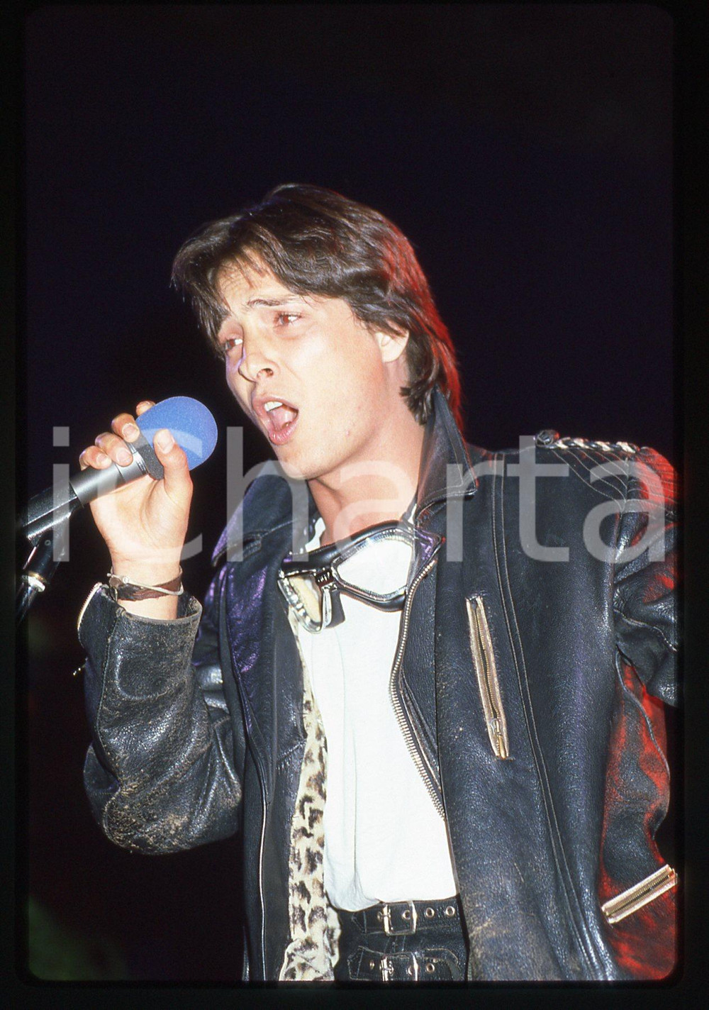 35mm vintage slide* 1985ca ITALIA MUSICA Giancarlo VALENTINO in concerto (1)