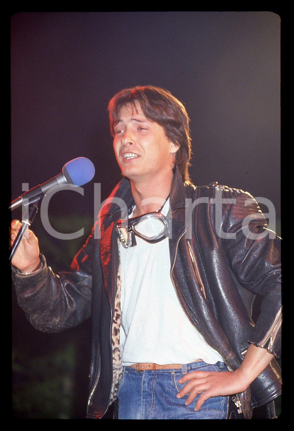35mm vintage slide* 1985ca ITALIA MUSICA Giancarlo VALENTINO in concerto (4)