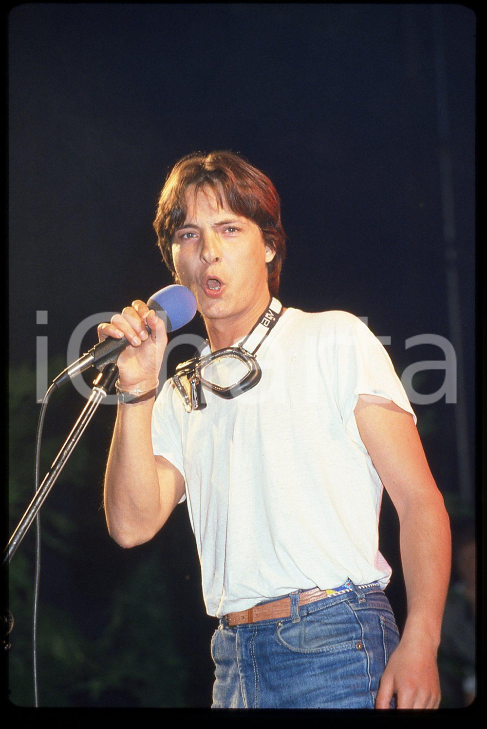 35mm vintage slide* 1985ca ITALIA MUSICA Giancarlo VALENTINO in concerto (5)