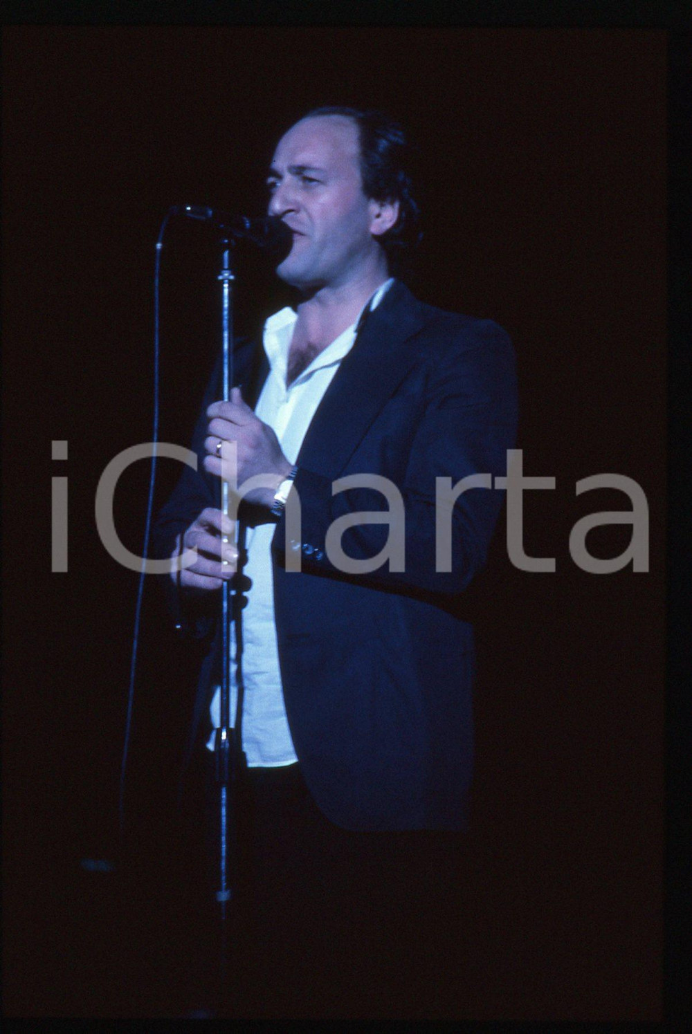 35mm vintage slide* 1986 SANREMO Mimmo LOCASCIULLI in concerto - Premio Tenco 3