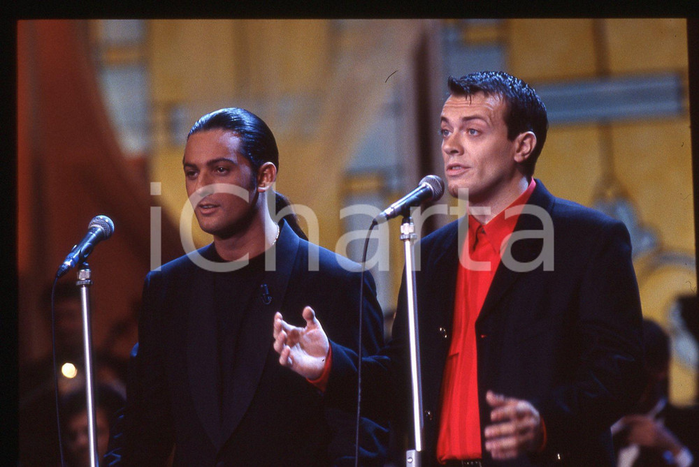 35mm vintage slide* 1993 FESTIVAL ITALIANO - FIORELLO e Max PEZZALI degli 883 4