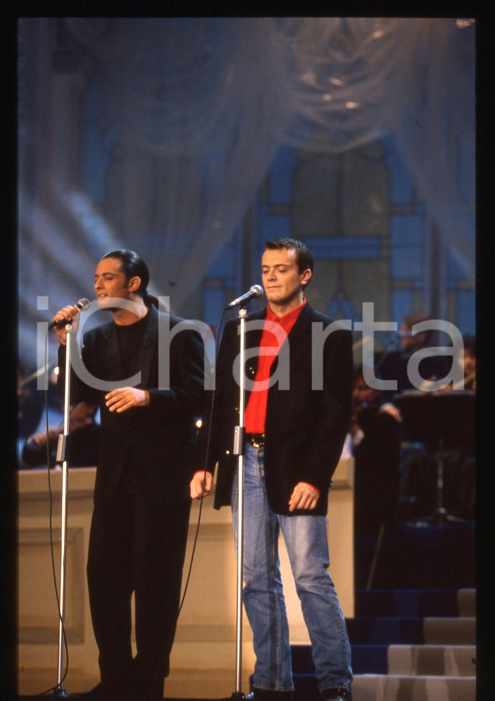 35mm vintage slide* 1993 FESTIVAL ITALIANO - FIORELLO e Max PEZZALI degli 883 6
