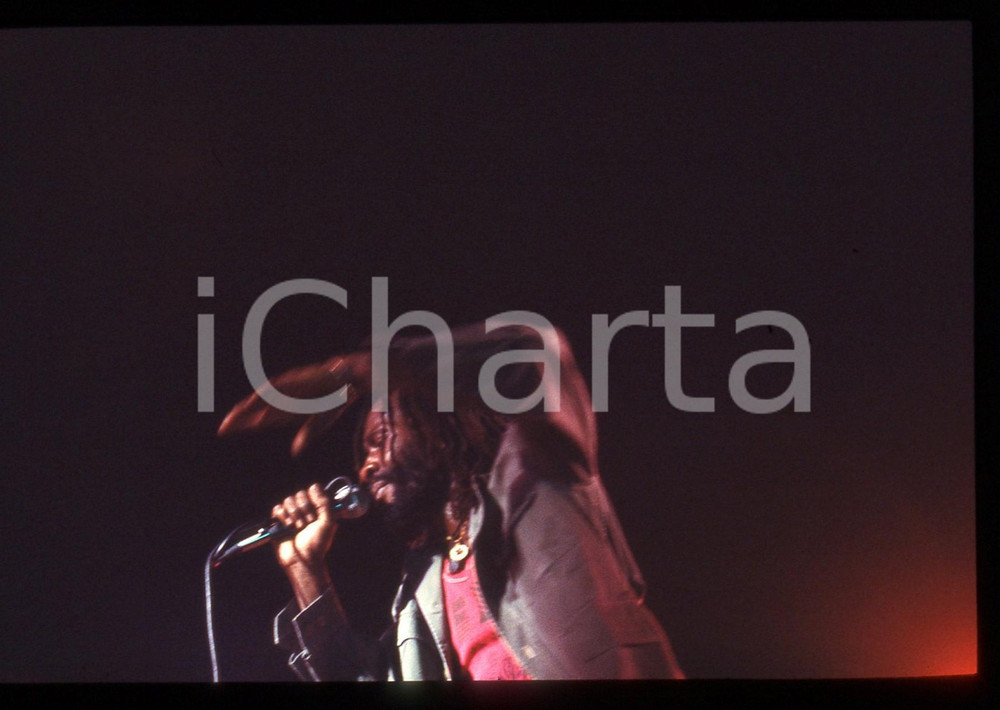 35mm vintage slide*1995ca MUSICA - REGGAE Burning SPEAR Ritratto del cantante 2