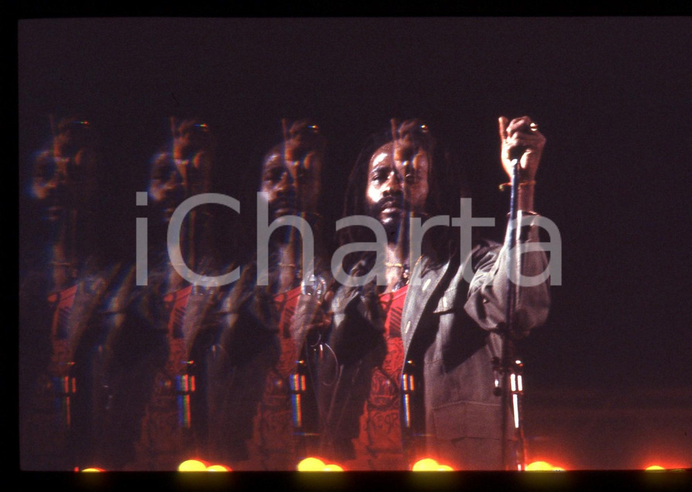 35mm vintage slide*1995ca MUSICA - REGGAE Burning SPEAR Ritratto del cantante 6