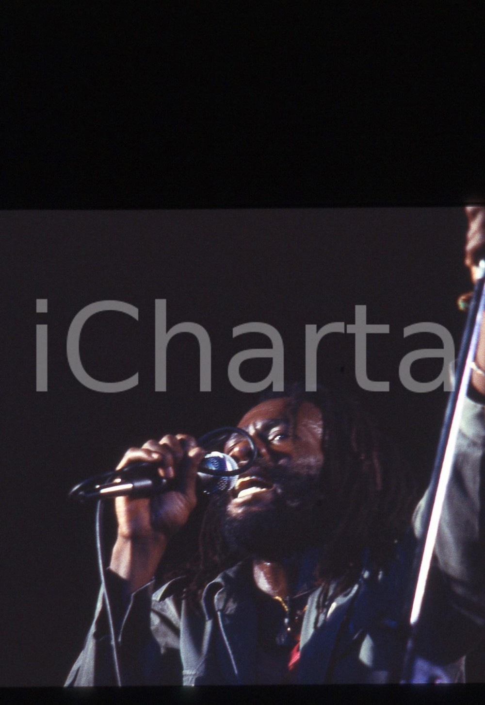 35mm vintage slide*1995ca MUSICA - REGGAE Burning SPEAR Ritratto del cantante 7