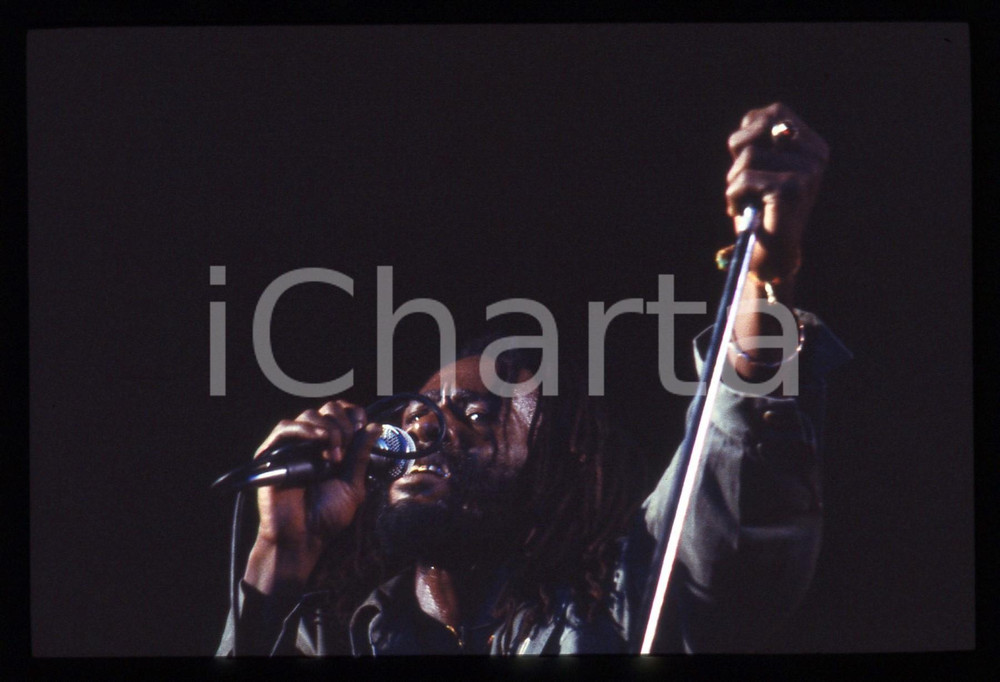 35mm vintage slide*1995ca MUSICA - REGGAE Burning SPEAR Ritratto del cantante 8