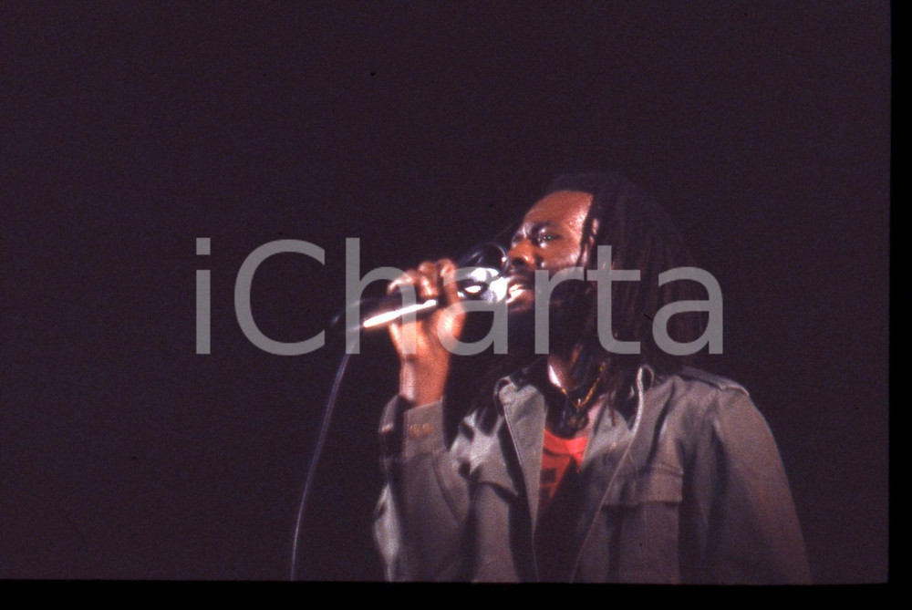 35mm vintage slide*1995ca MUSICA - REGGAE Burning SPEAR Ritratto del cantante 9