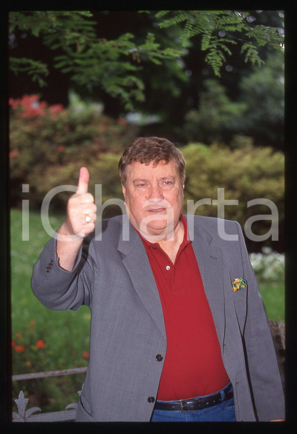 35mm vintage slide* 1995ca ITALIA COSTUME Mario MEROLA Ritratto del cantante 21