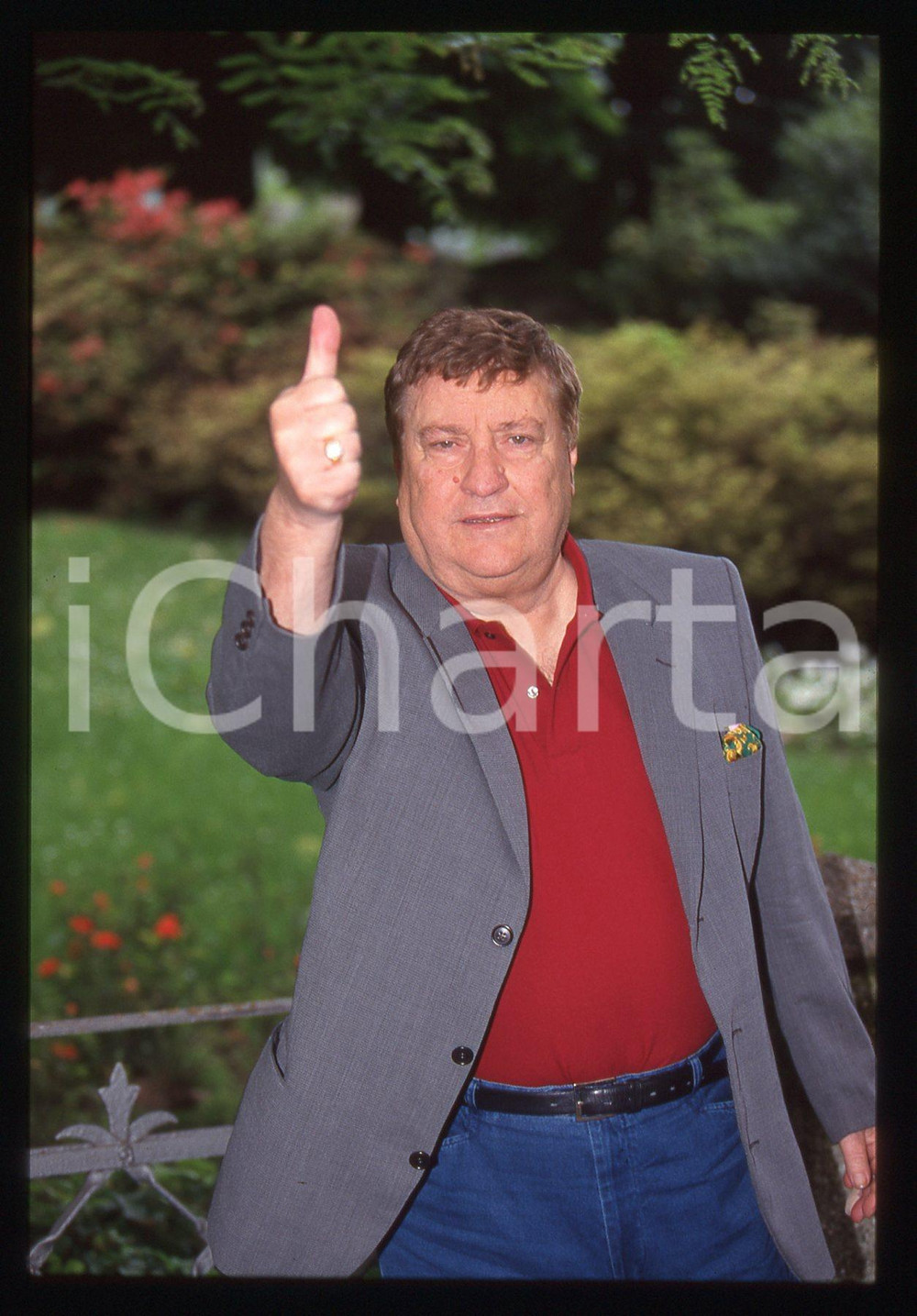 35mm vintage slide* 1995ca ITALIA COSTUME Mario MEROLA Ritratto del cantante 23