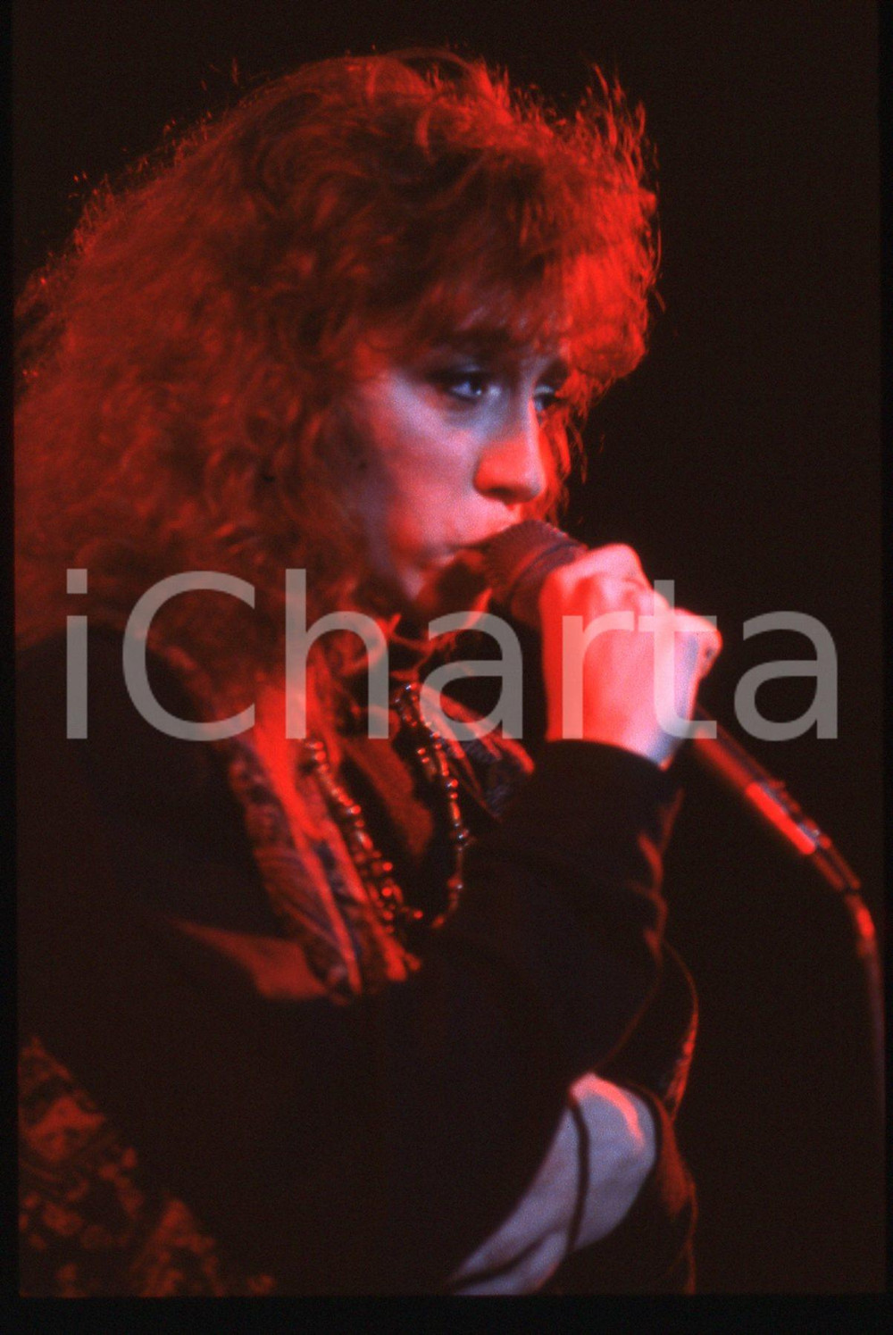 35mm vintage slide* 1990ca MUSICA Laura VALENTE dei MATIA BAZAR Ritratto (5)