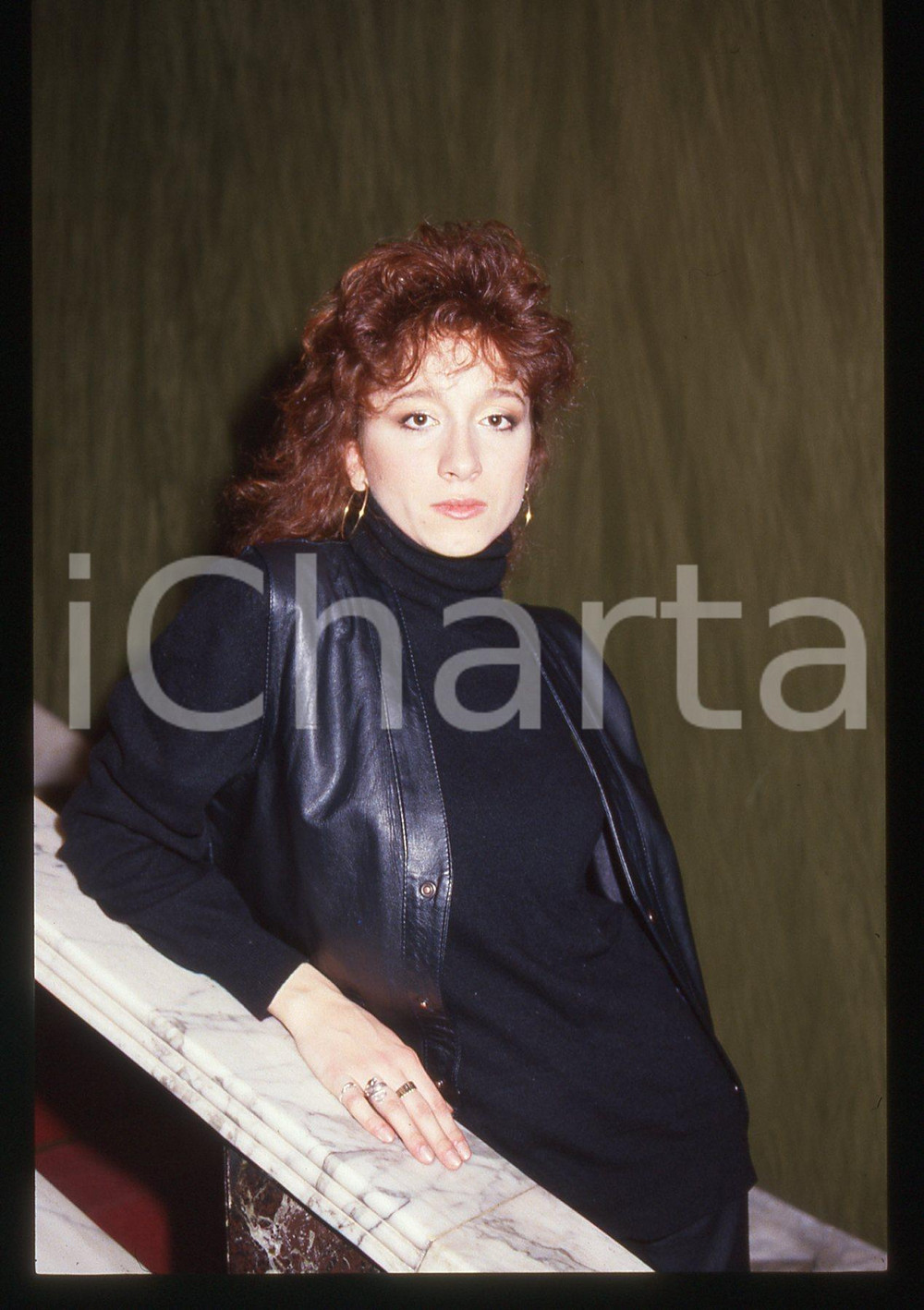 35mm vintage slide* 1990ca MUSICA Laura VALENTE dei MATIA BAZAR Ritratto (7)