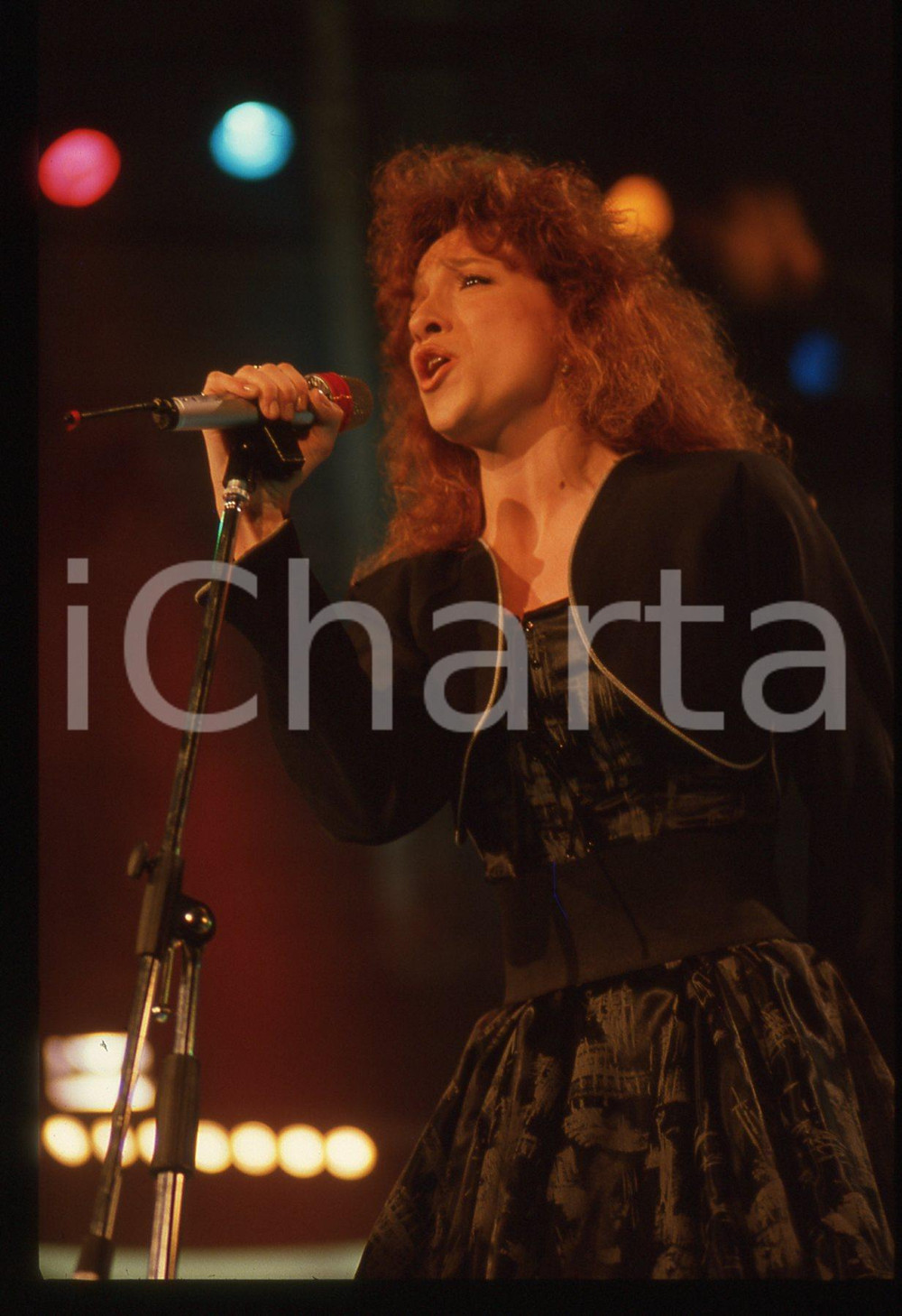 35mm vintage slide* 1990ca MUSICA Laura VALENTE dei MATIA BAZAR Ritratto (3)
