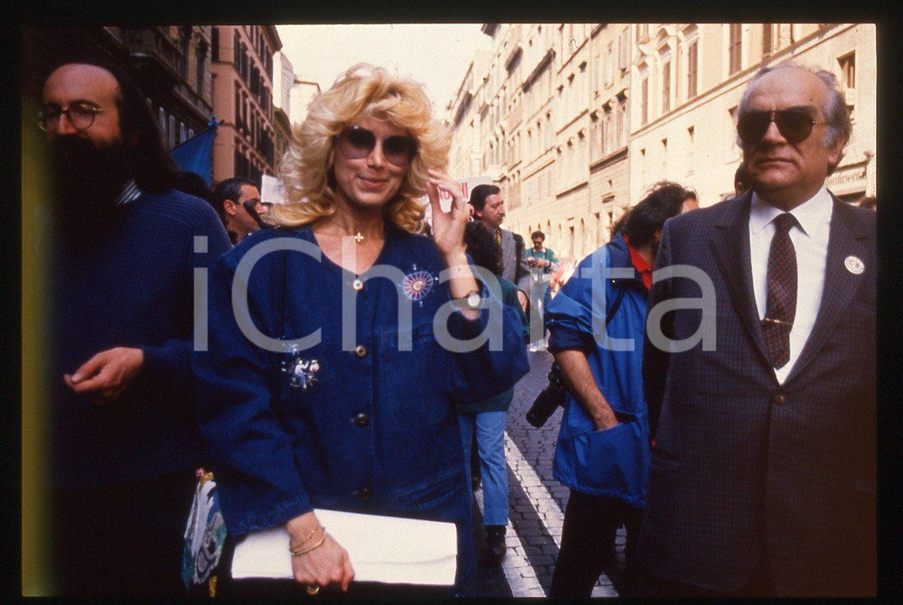 35mm vintage slide* 1990ca ROMA Marina MORGAN Ritratto dell'annunciatrice  (1)