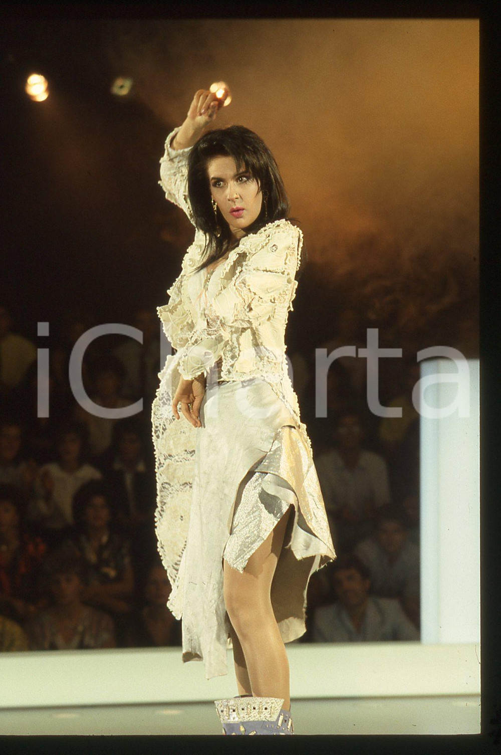 35mm vintage slide* 1986 RAI 1 DISCORING Valerie DORE Ritratto della cantante 7