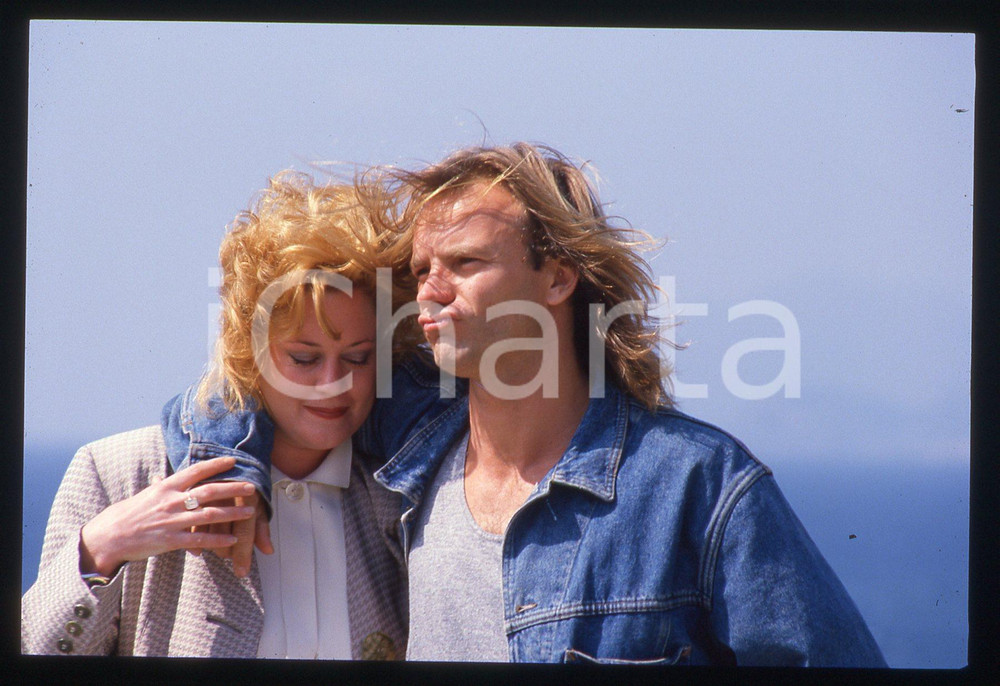 35mm vintage slide* 1988 CANNES Melanie GRIFFITH e STING Ritratto (1)