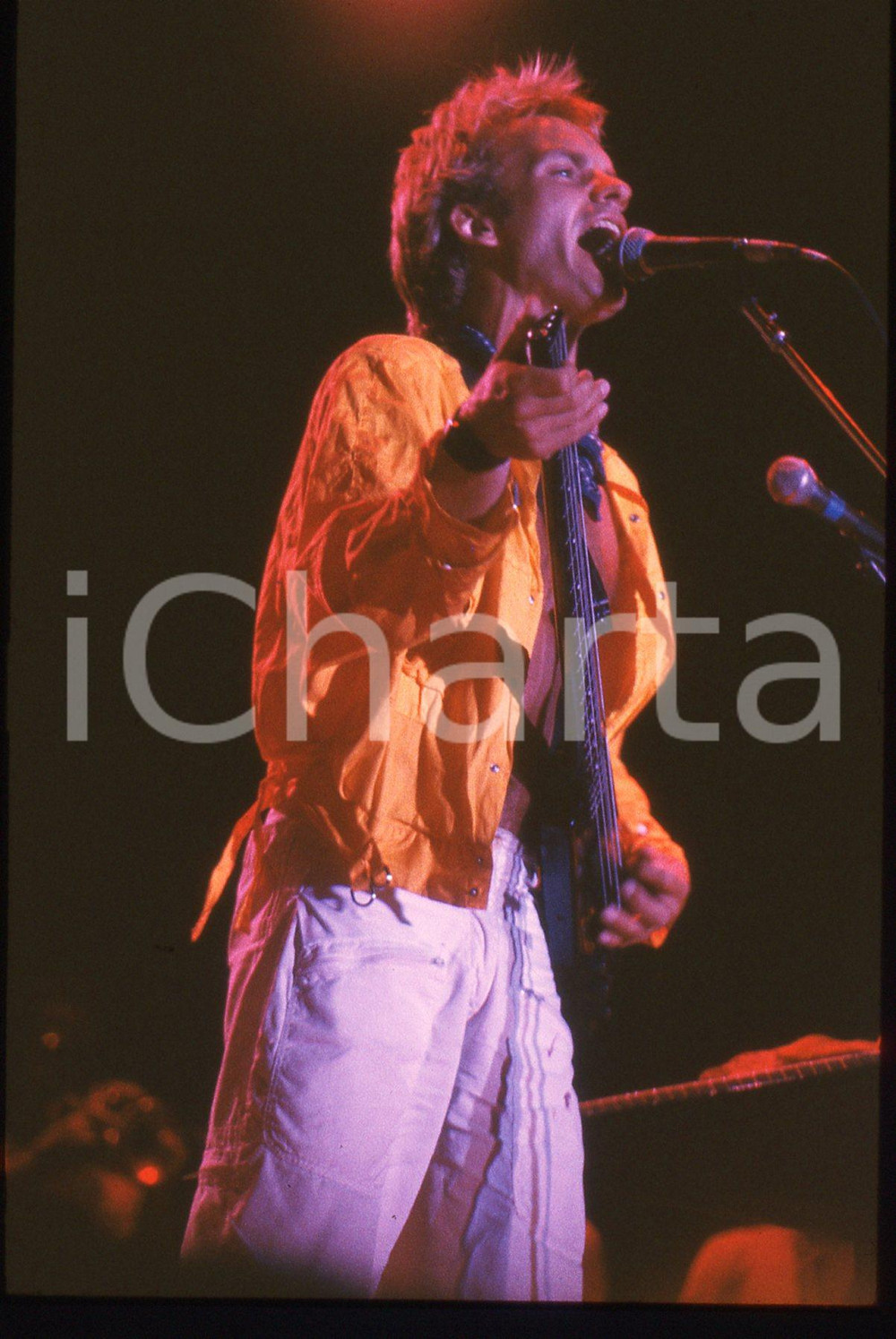 35mm vintage slide* 1985ca MUSICA STING Gordon SUMNER in concerto - Ritratto (1)
