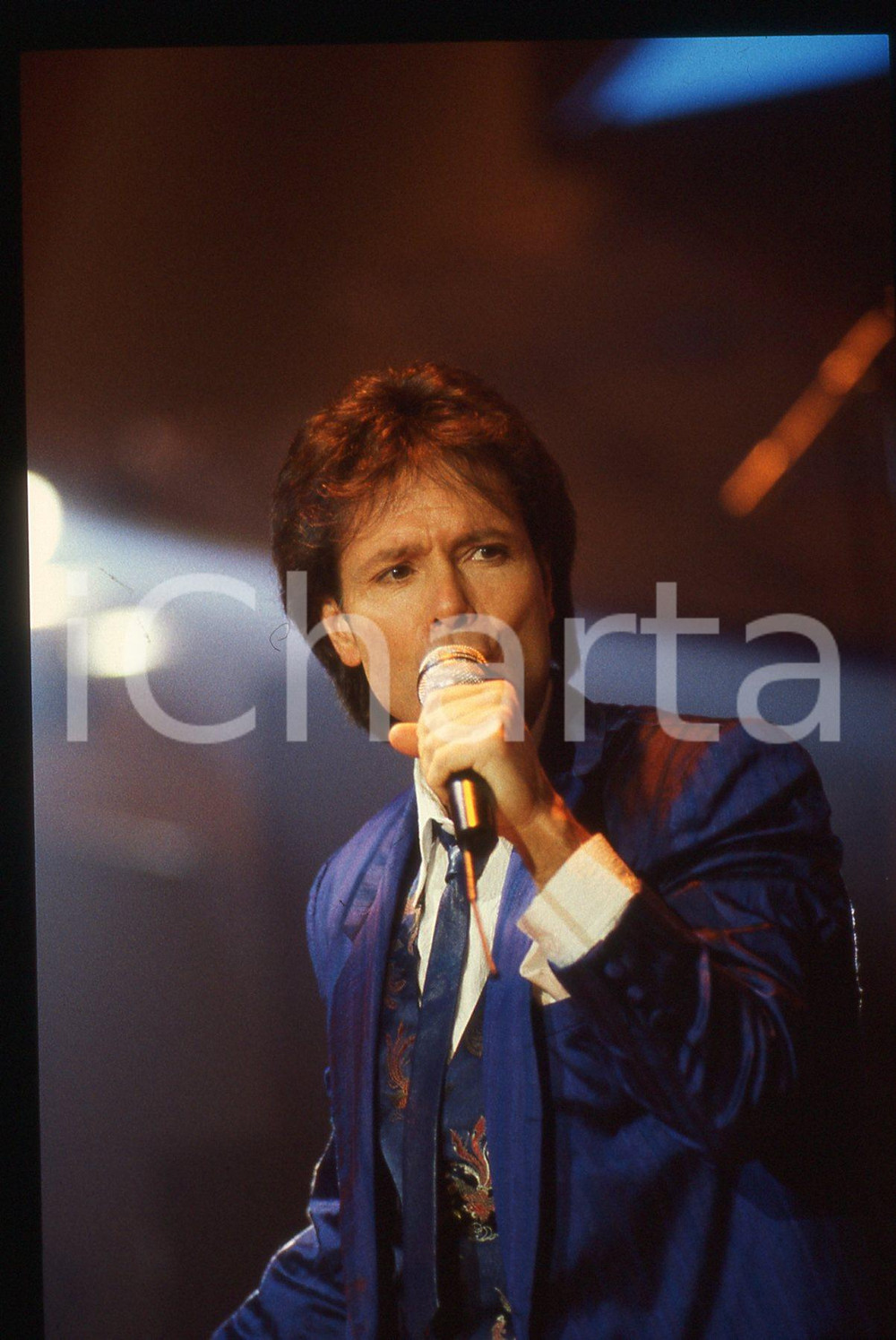 35mm vintage slide* 1989 SANREMO Cliff RICHARD sul palco del PALABARILLA (4)
