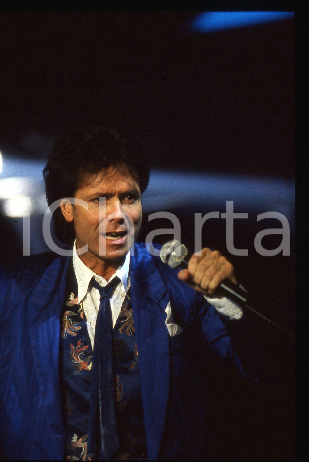 35mm vintage slide* 1989 SANREMO Cliff RICHARD sul palco del PALABARILLA (37)