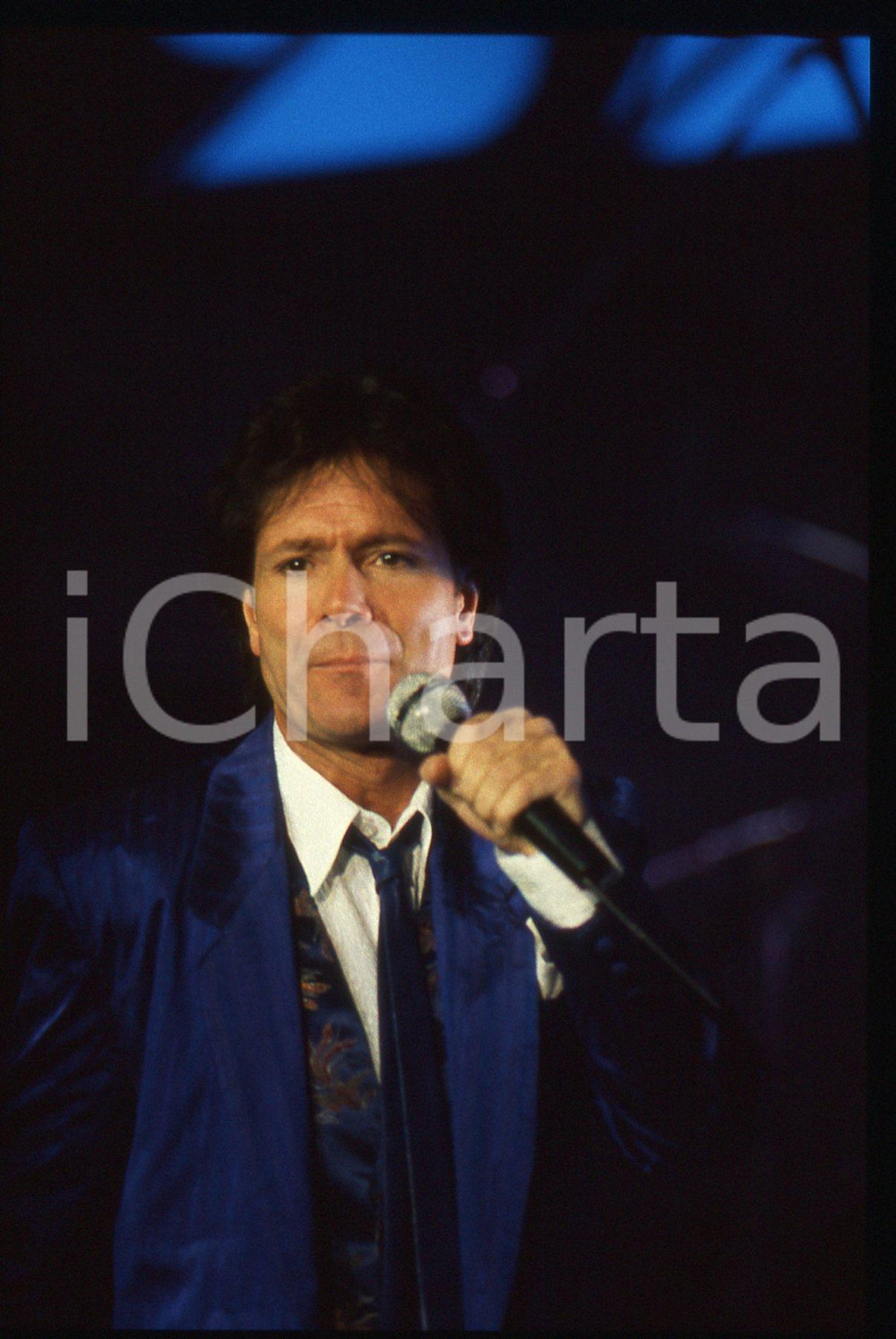 35mm vintage slide* 1989 SANREMO Cliff RICHARD sul palco del PALABARILLA (51)