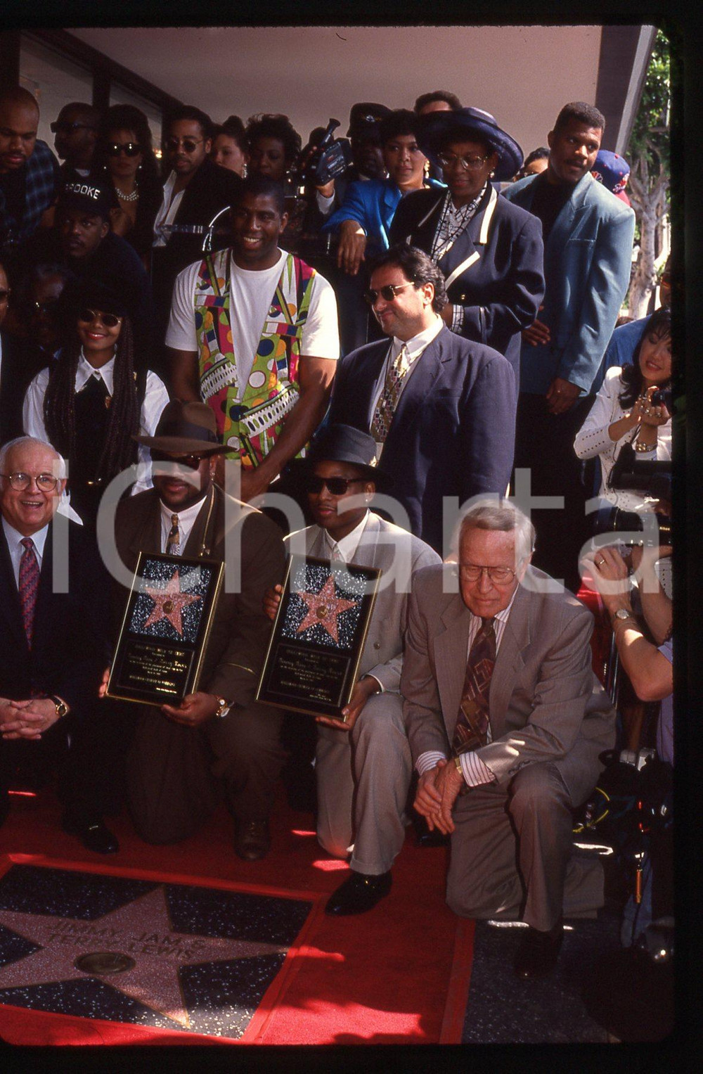 35mm vintage slide* 1993 HOLLYWOOD Janet JACKSON Magic JOHNSON Jimmy JAM (5)