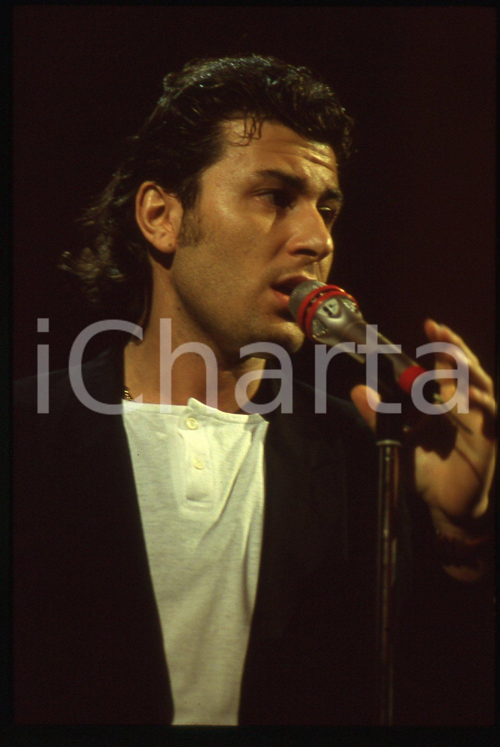 35mm vintage slide* 1992 SANREMO - BRACCO DI GRACI Ritratto del cantante (4)