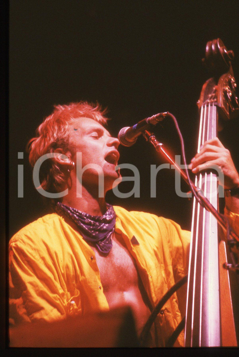 35mm vintage slide* 1980ca MUSICA - STING Gordon SUMMER dei POLICE in concerto 1