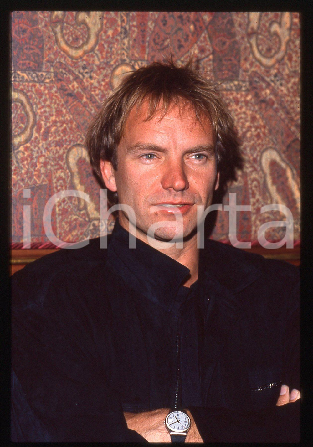 35mm vintage slide* 1990ca MUSICA - STING Gordon SUMNER Ritratto del cantante 1