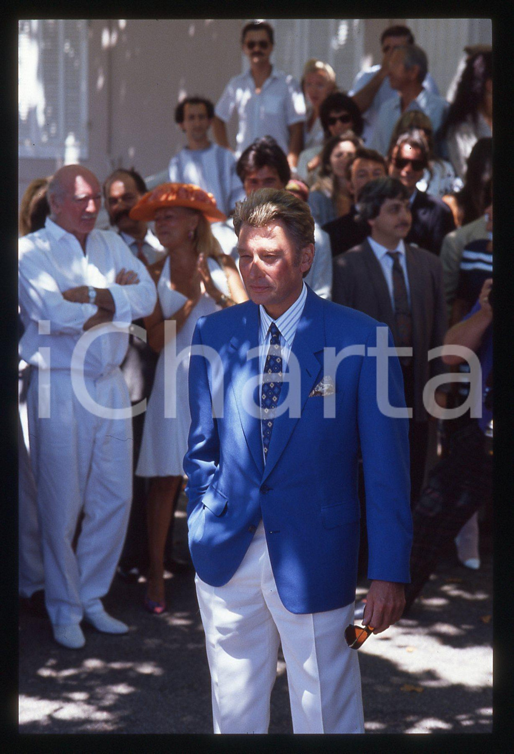 35mm vintage slide* 1990 RAMATUELLE Johnny HALLYDAY il giorno delle nozze (5)