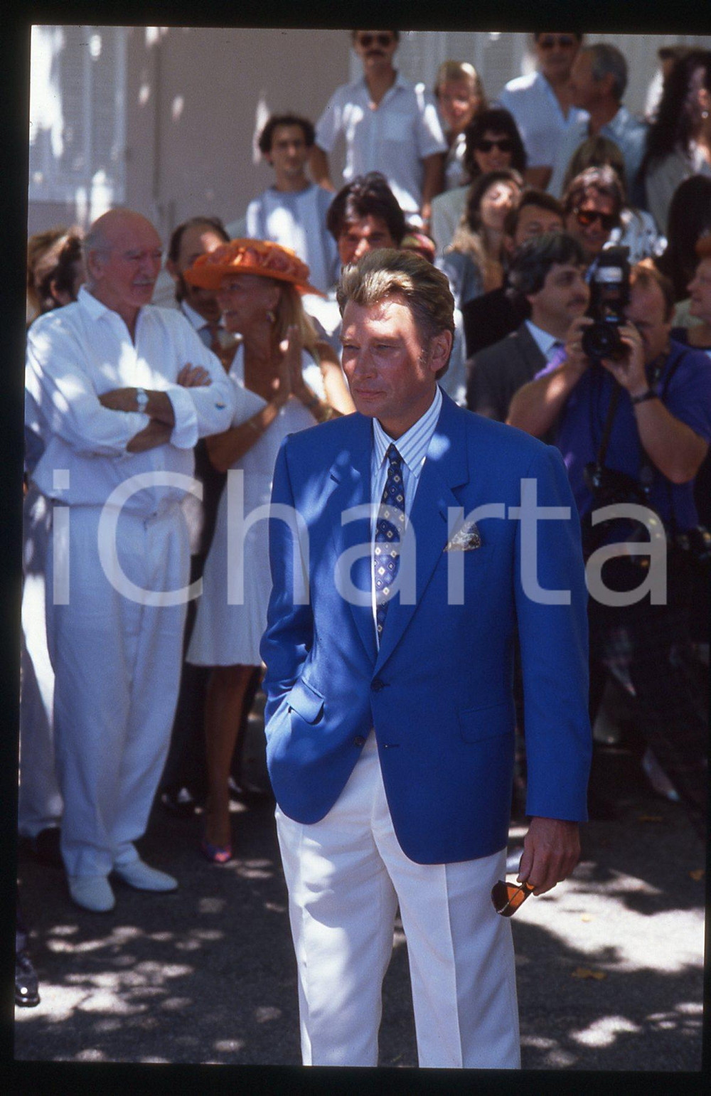 35mm vintage slide* 1990 RAMATUELLE Johnny HALLYDAY il giorno delle nozze (6)