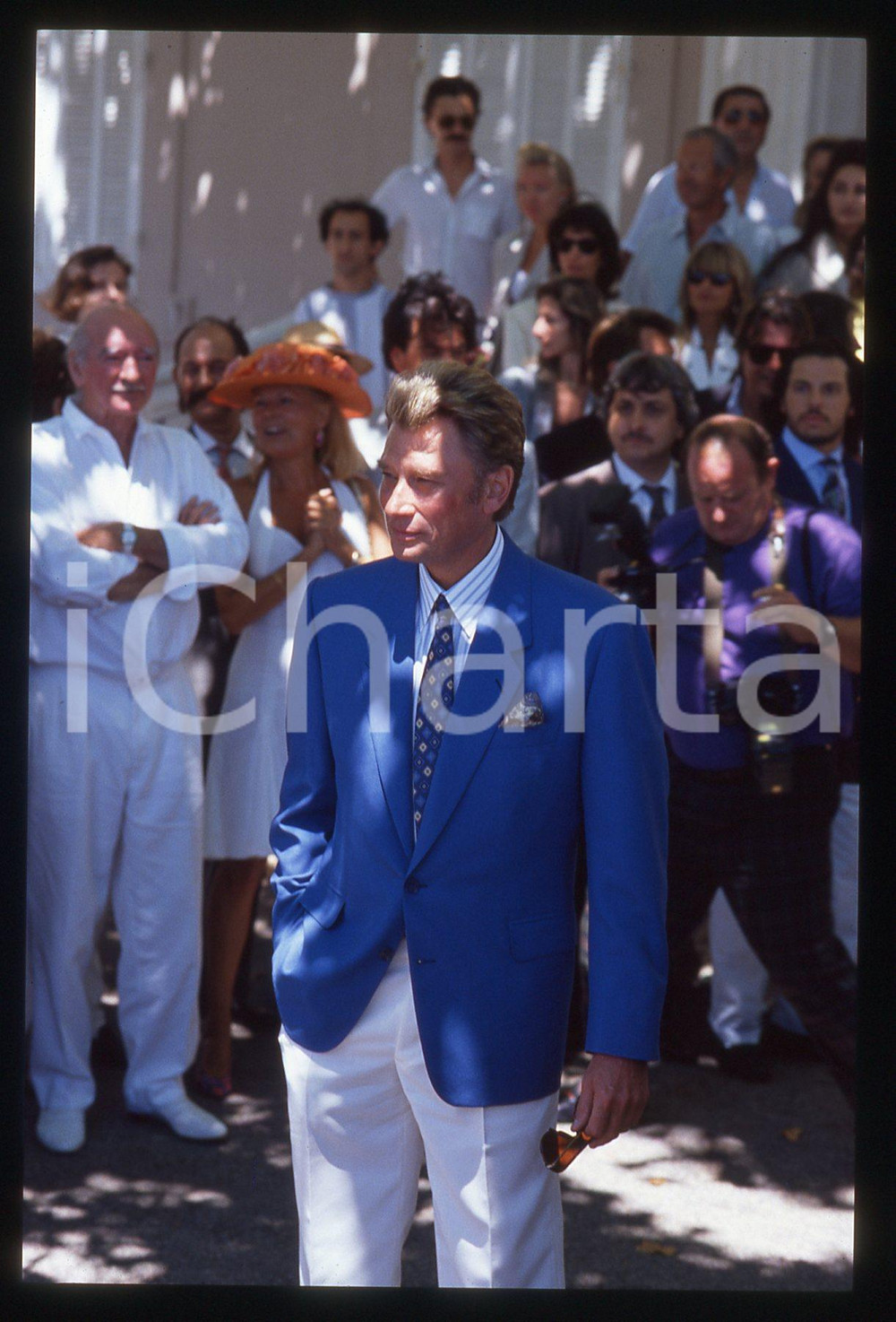 35mm vintage slide* 1990 RAMATUELLE Johnny HALLYDAY il giorno delle nozze (3)