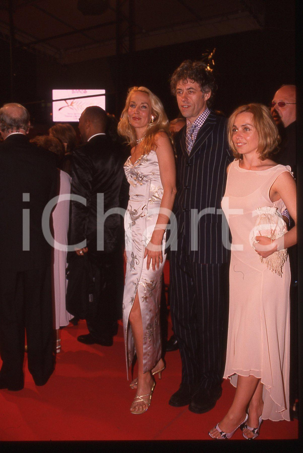 35mm vintage slide* 2000 CANNES Bob GELDOF Jerry HALL al Festival del Cinema 2
