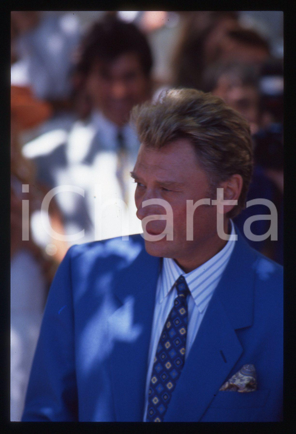 35mm vintage slide* 1990 RAMATUELLE Johnny HALLYDAY il giorno delle nozze (4)