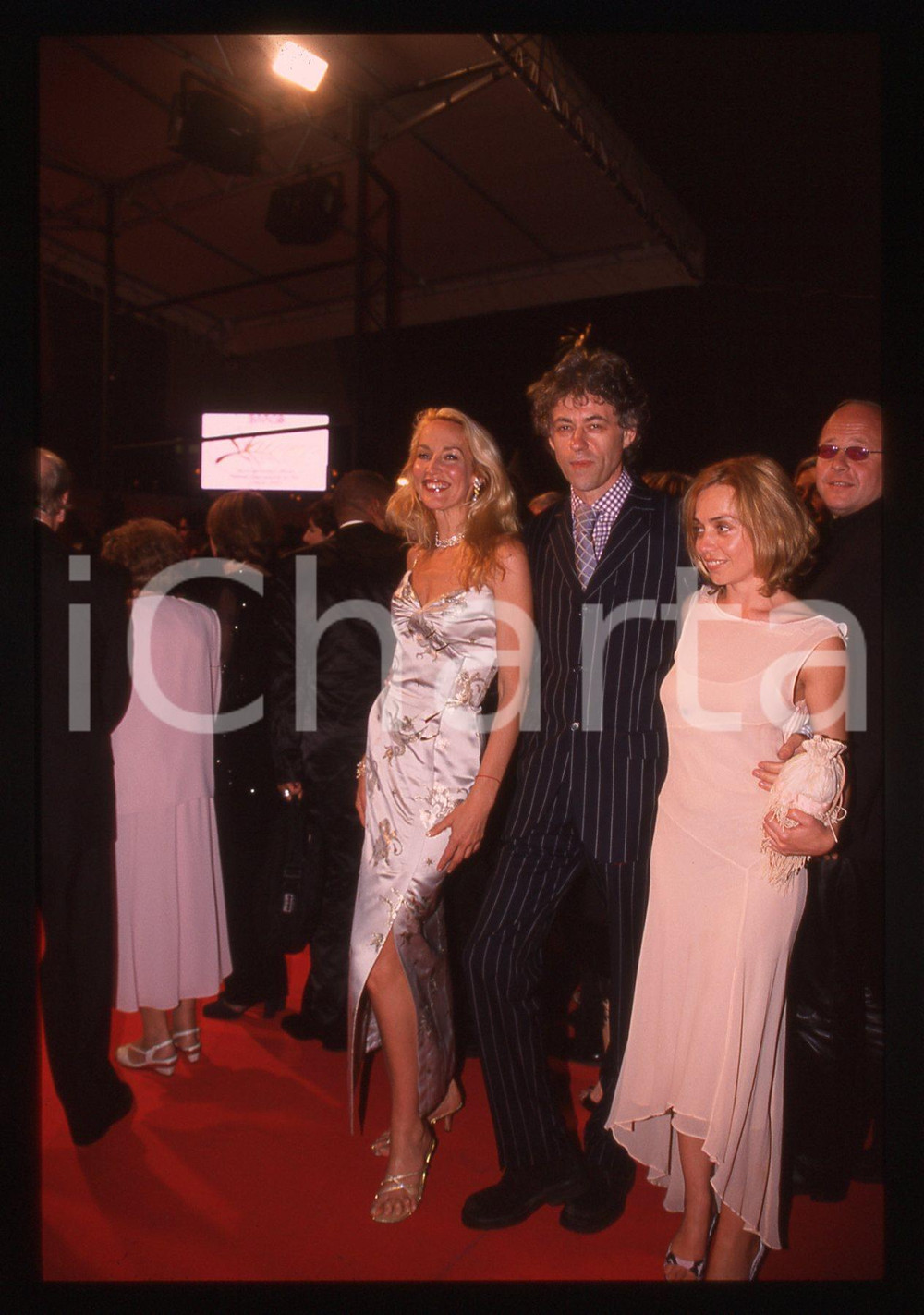 35mm vintage slide* 2000 CANNES Bob GELDOF Jerry HALL al Festival del Cinema 3
