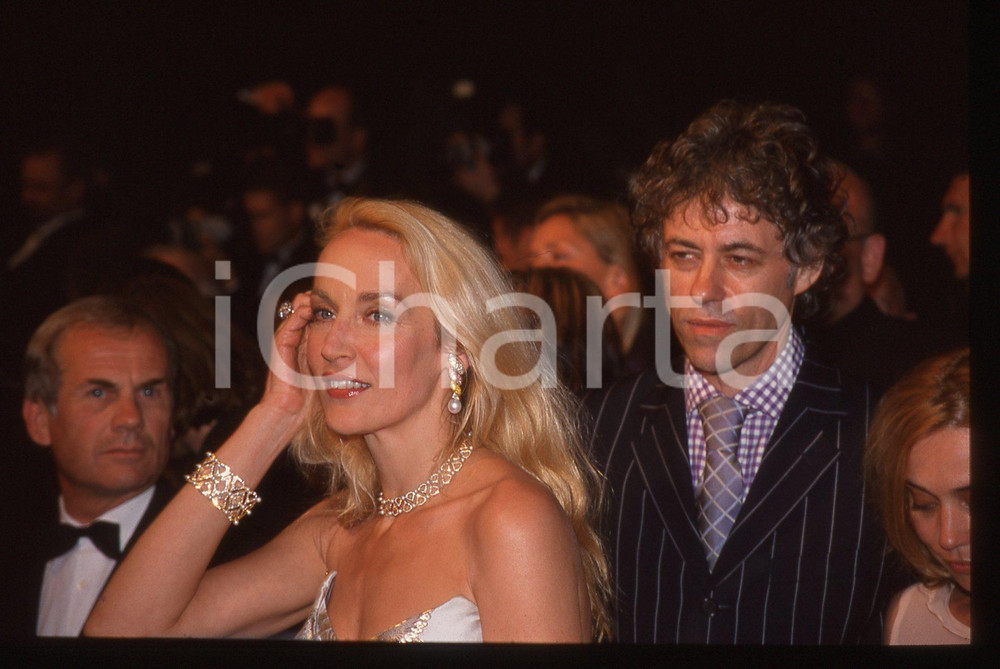 35mm vintage slide* 2000 CANNES Bob GELDOF Jerry HALL al Festival del Cinema 4