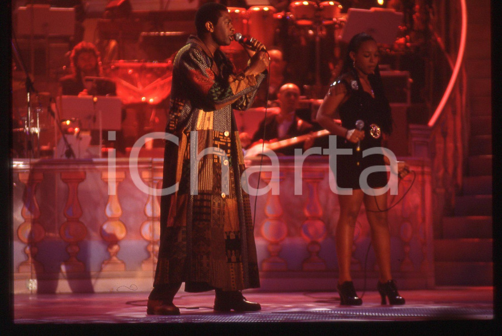35mm vintage slide* 1995ca RAI - MUSICA Youssou N'DOUR Ritratto del cantante (3)