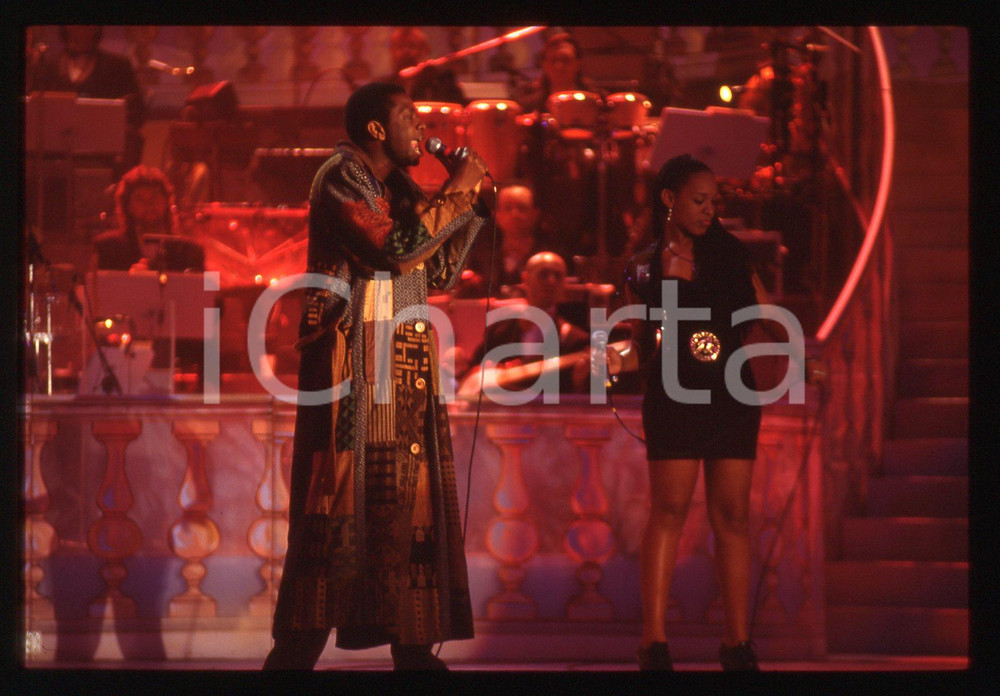35mm vintage slide* 1995ca RAI - MUSICA Youssou N'DOUR Ritratto del cantante (4)