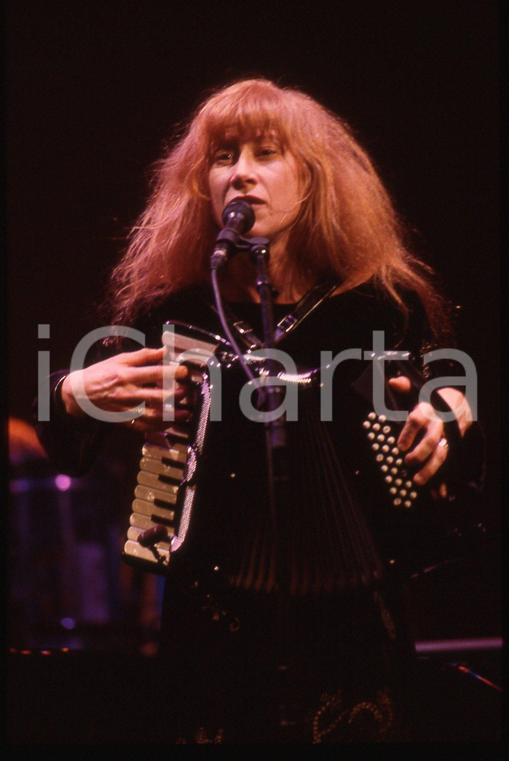 35mm vintage slide* 1995 SANREMO Loreena McKENNITT al Teatro Ariston Ritratto 1