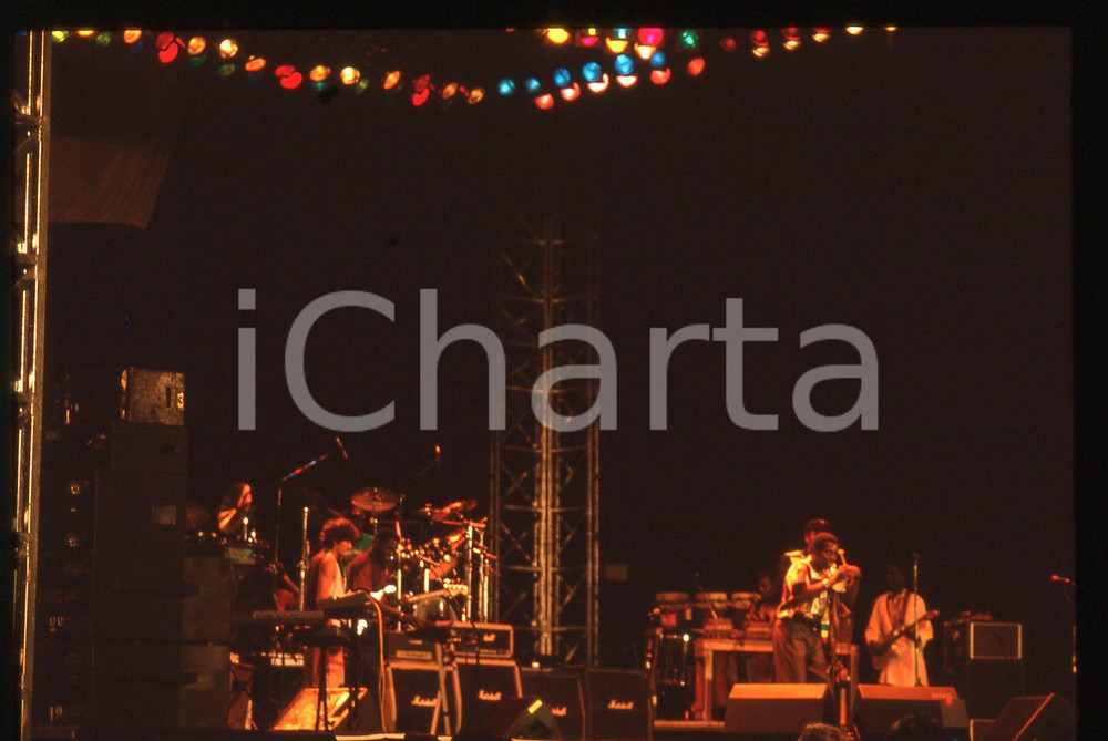 35mm vintage slide* 1988 TORINO Youssou N'DOUR band - Human Rights Now tour (1)